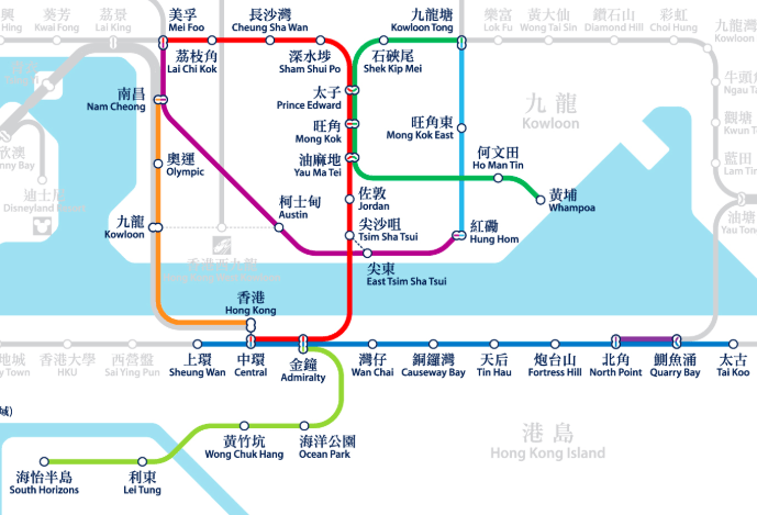 MTR map